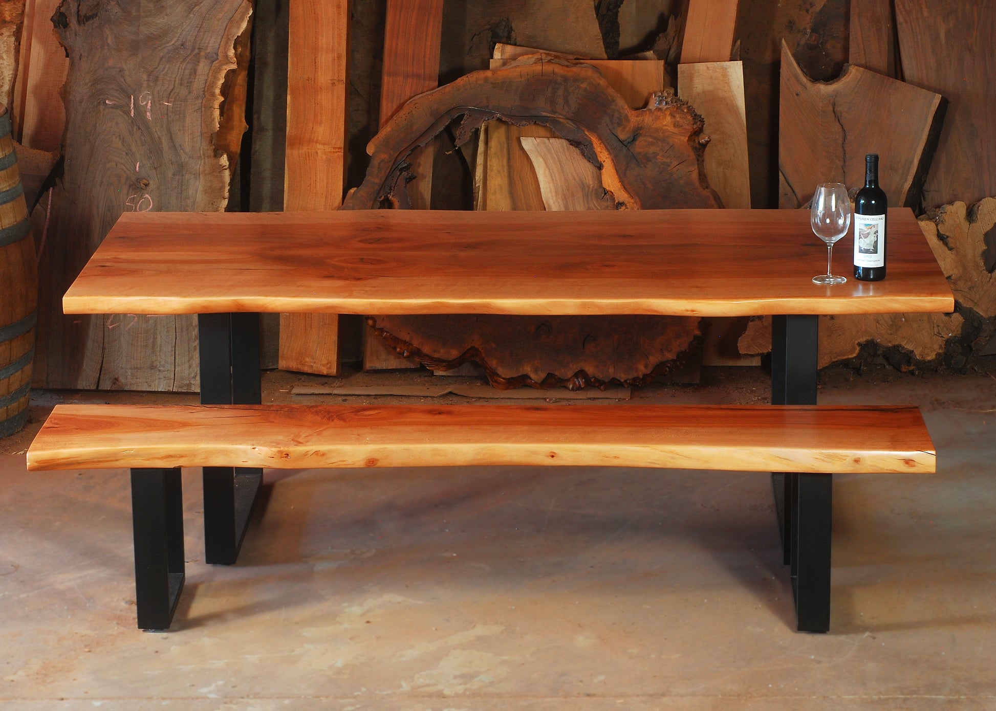 Bookmatch Live Edge Table - Madrone2