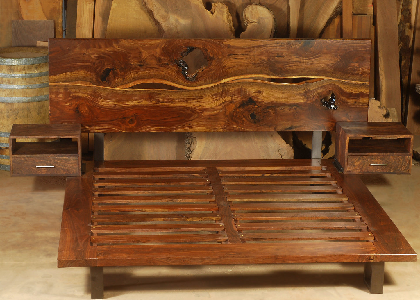 Walnut Live Edge Headboard1