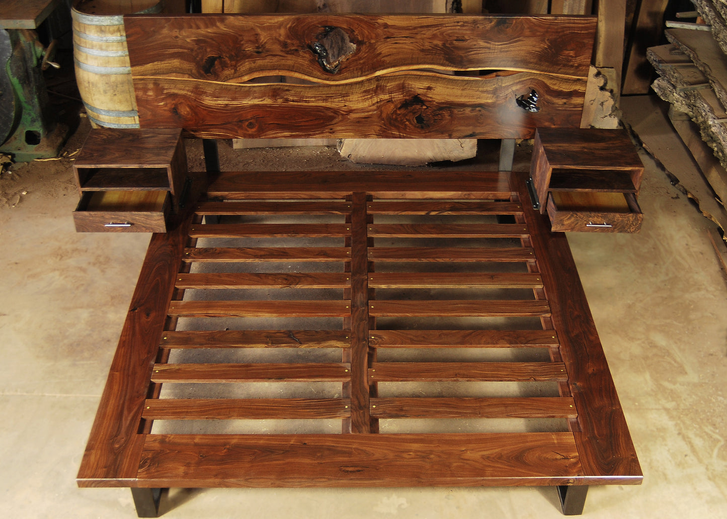 Walnut Live Edge Headboard5