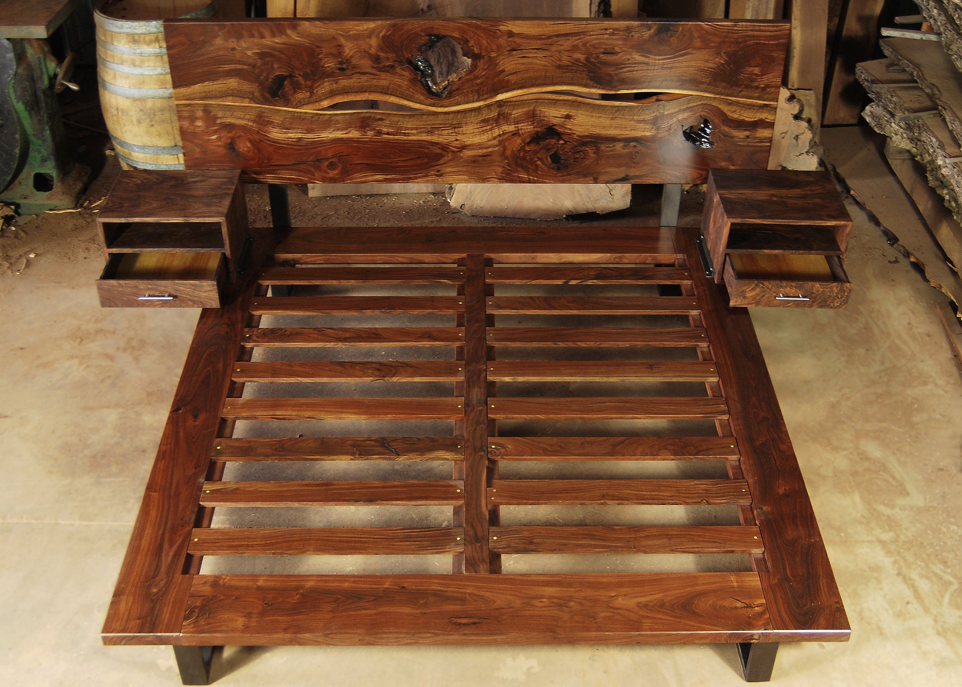 Walnut Live Edge Headboard5