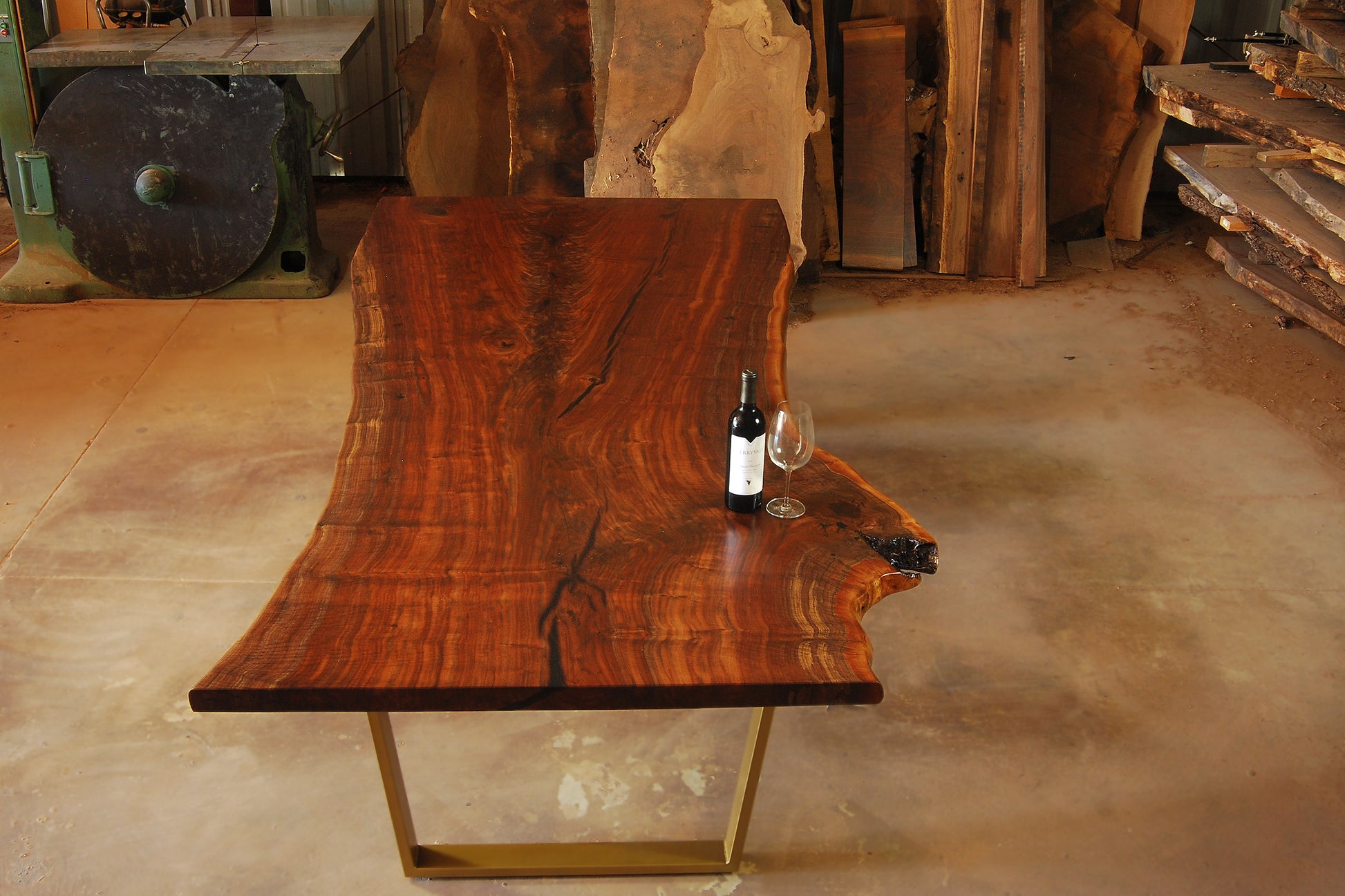 Walnut slab dining table5