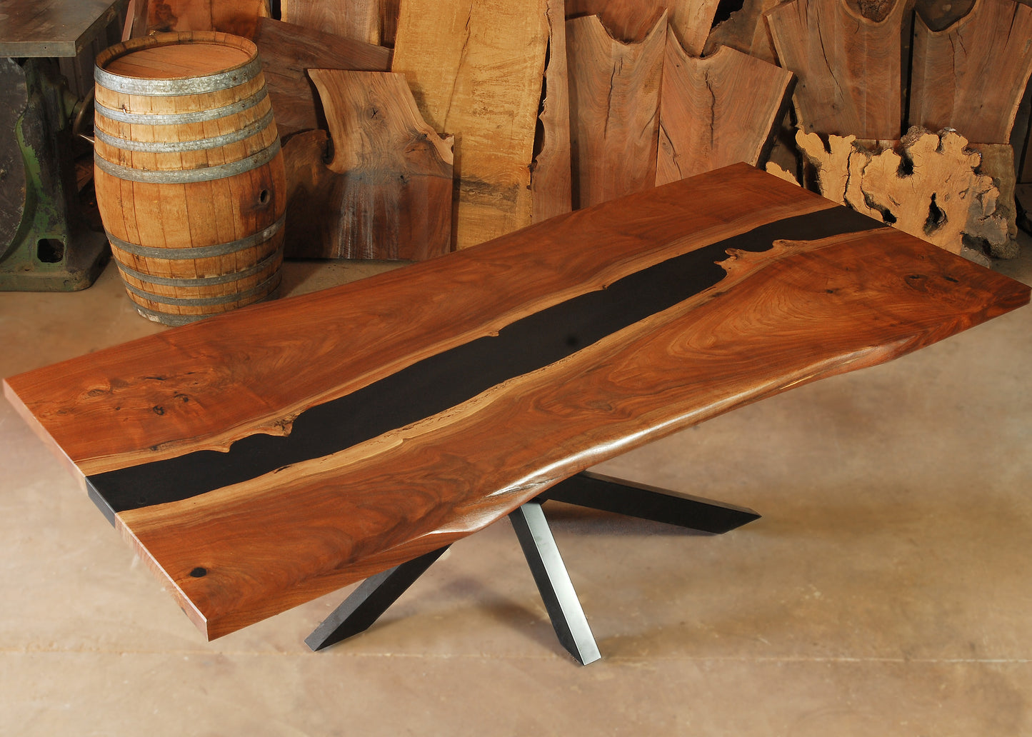 Epoxy river table